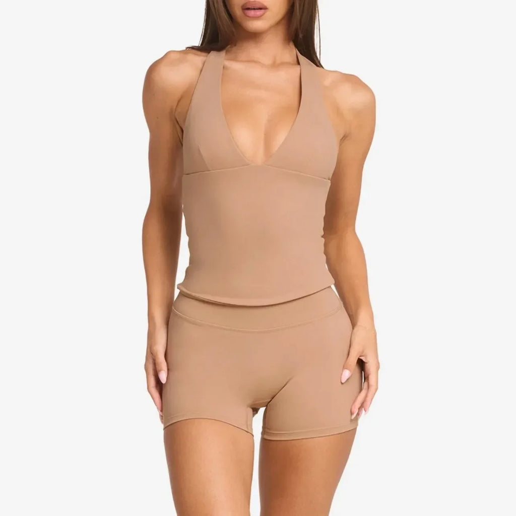 Woman Top Gym Impact Halter Top